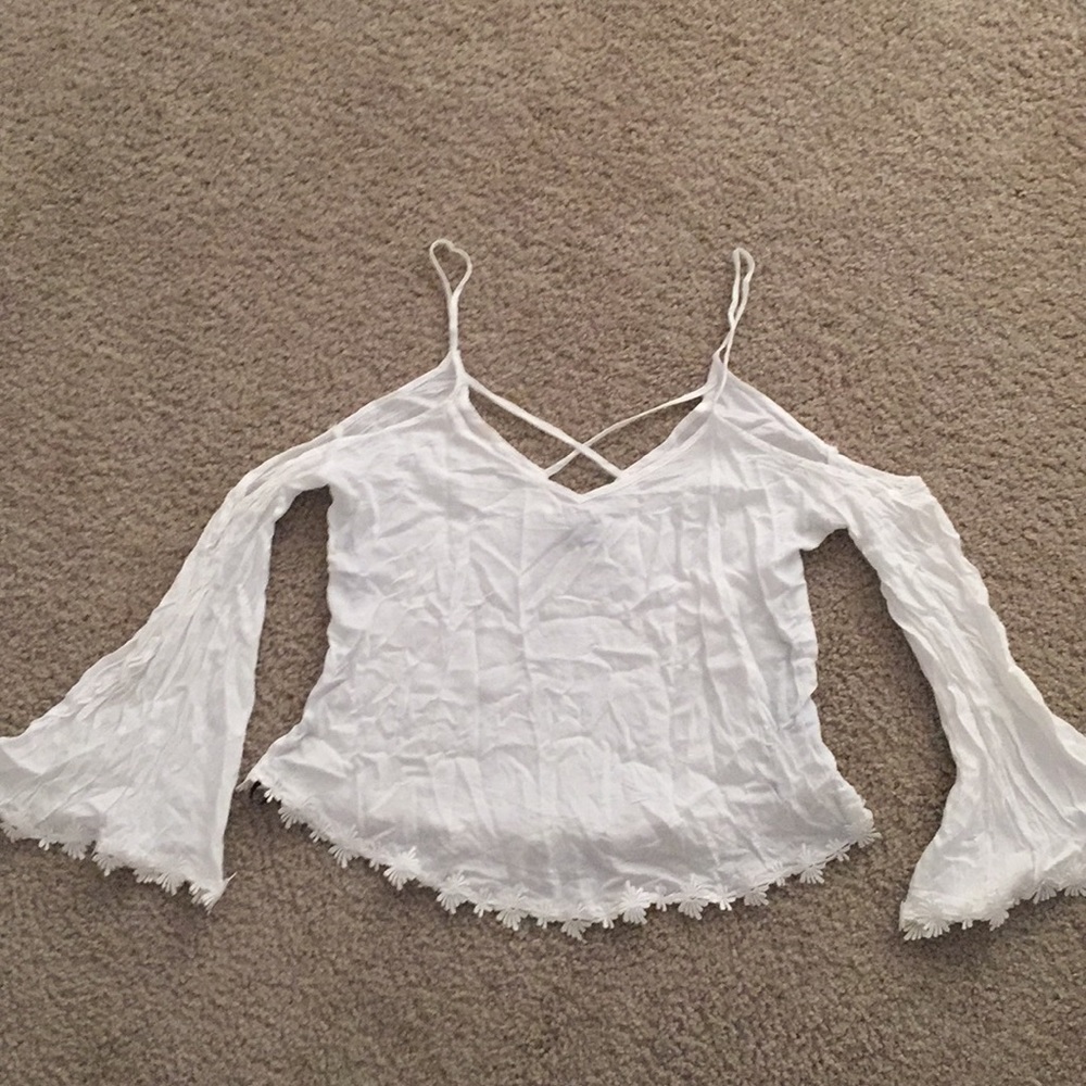 Forever 21 Floral rimmed crop